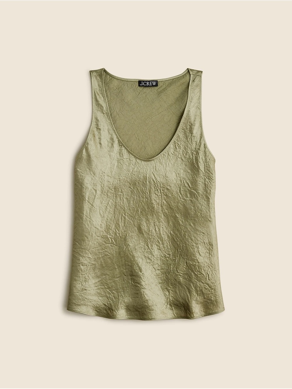 J. Crew Scoopneck tank top in textured satin Size Medium